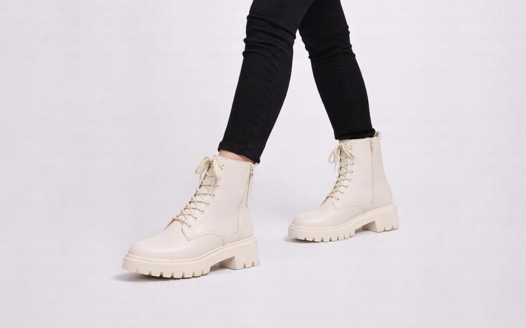 Bottes Chunky à Lacets